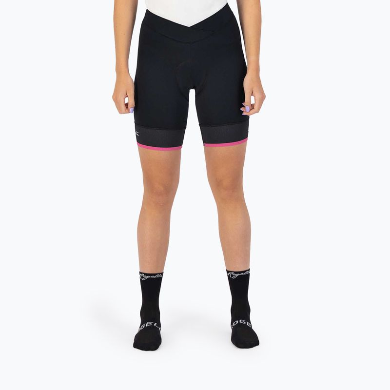 Pantaloncini da ciclismo Rogelli Select II donna nero/rosa