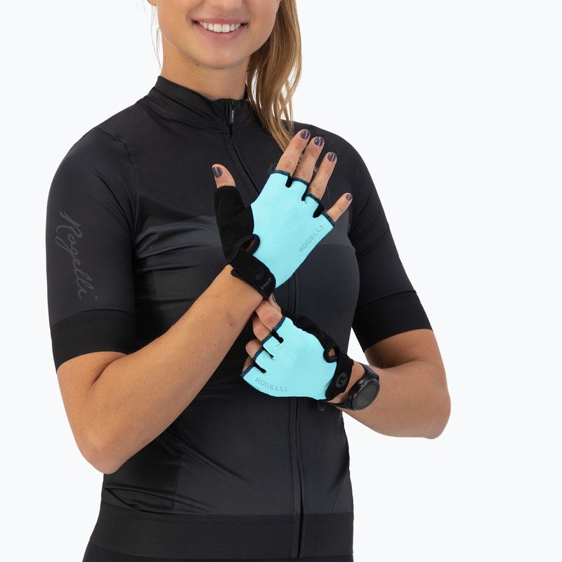 Guanti da ciclismo da donna Rogelli Core W azzurro 2