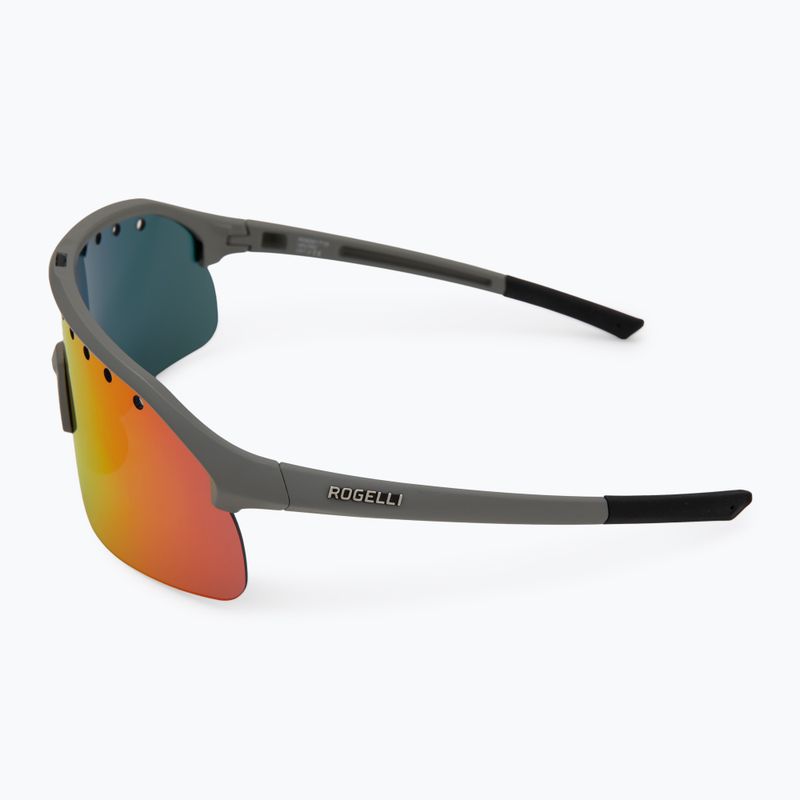 Occhiali da sole Rogelli Ventro Polarized grigio/bordeaux/rosso revo 5