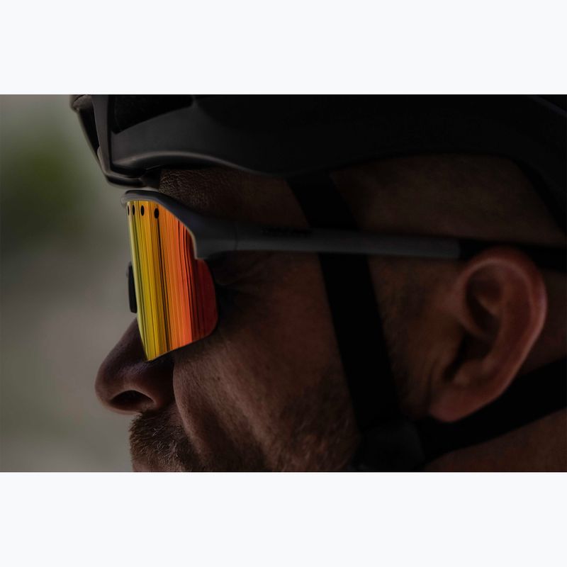 Occhiali da sole Rogelli Ventro Polarized grigio/bordeaux/rosso revo 8