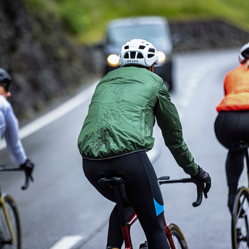 Giacca da ciclismo uomo Rogelli Essential Rain fluorescent army green 8