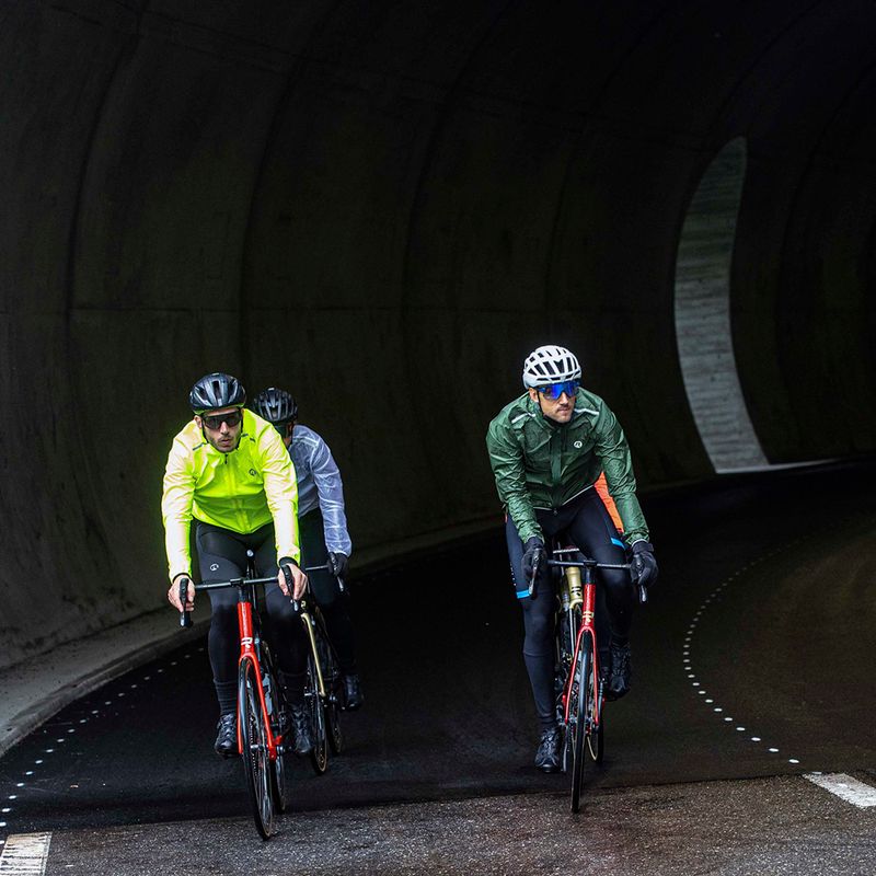 Giacca da ciclismo uomo Rogelli Essential Rain fluorescent army green 9