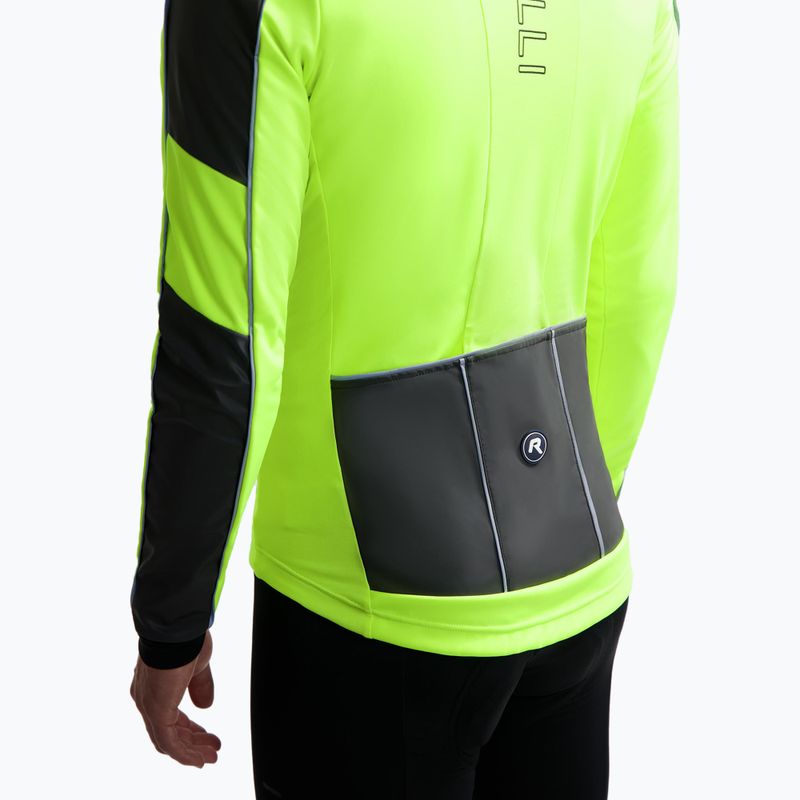 Giacca da ciclismo Rogelli Essential Winter Hi Vis da uomo, giallo 4