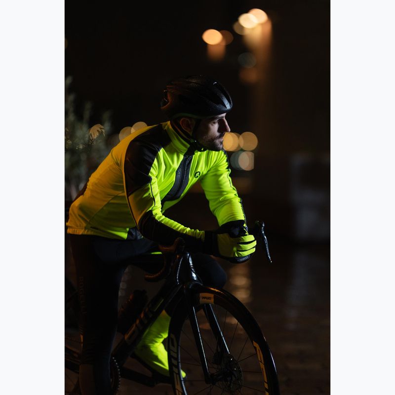 Giacca da ciclismo Rogelli Essential Winter Hi Vis da uomo, giallo 8