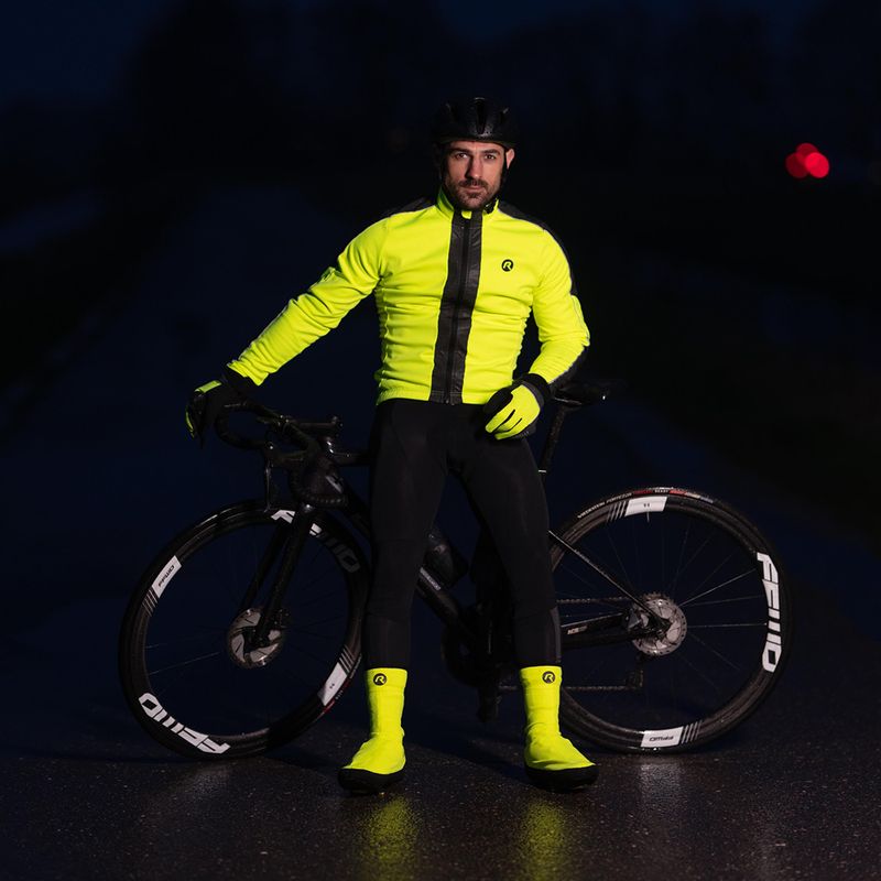 Giacca da ciclismo Rogelli Essential Winter Hi Vis da uomo, giallo 9