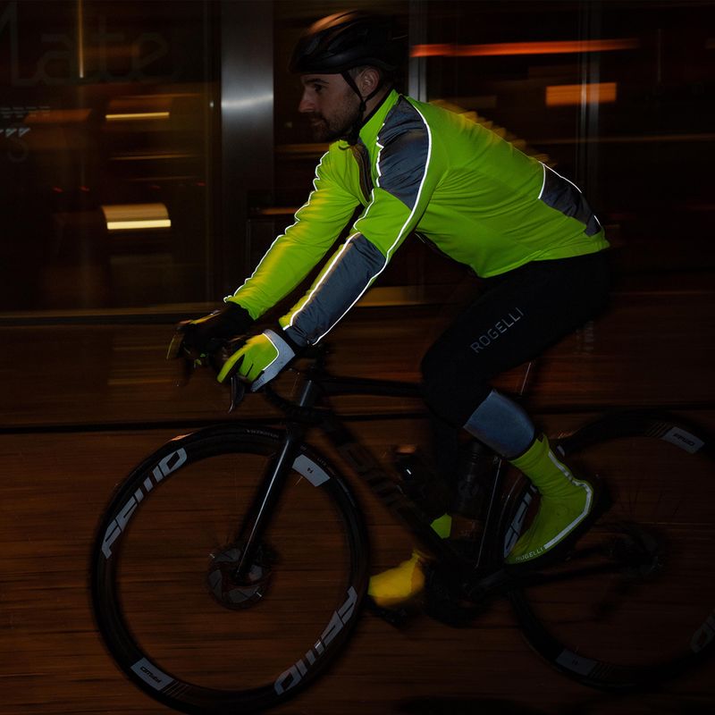 Giacca da ciclismo Rogelli Essential Winter Hi Vis da uomo, giallo 10