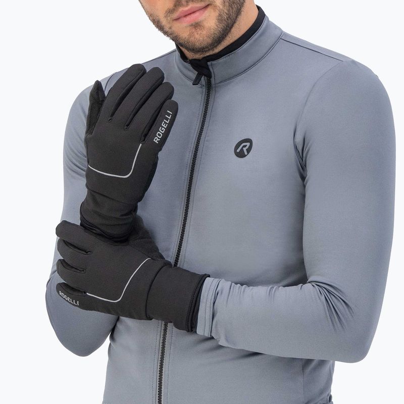 Guanti ciclismo uomo Rogelli Essential Winter Waterproop black 2
