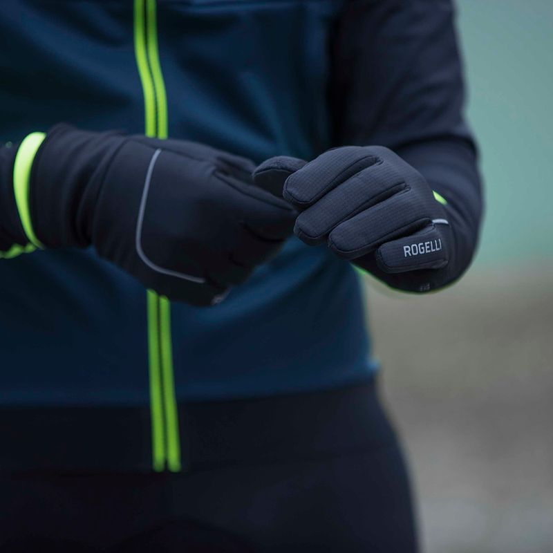 Guanti ciclismo uomo Rogelli Essential Winter Waterproop black 4