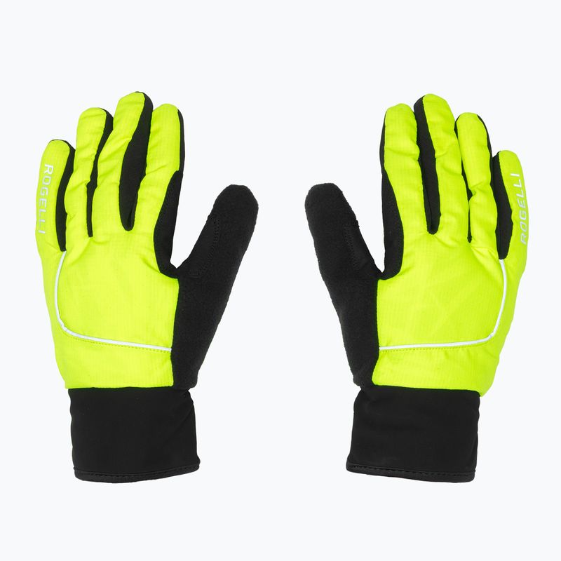 Guanti da ciclismo uomo Rogelli Essential Winter Waterproop fluorescent yellow 2