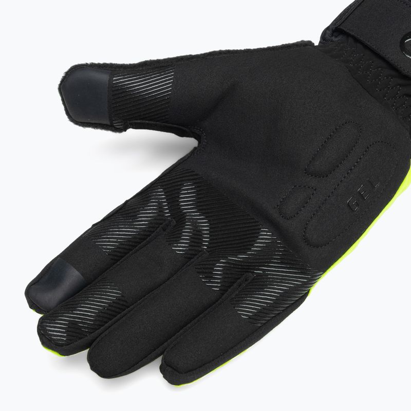 Guanti da ciclismo uomo Rogelli Essential Winter Waterproop fluorescent yellow 4