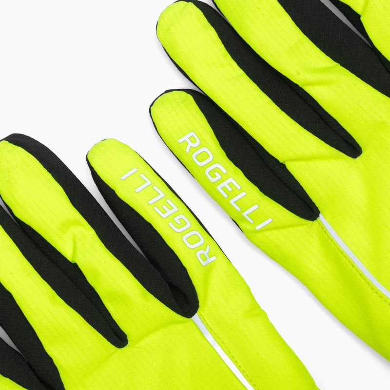 Guanti da ciclismo uomo Rogelli Essential Winter Waterproop fluorescent yellow 5