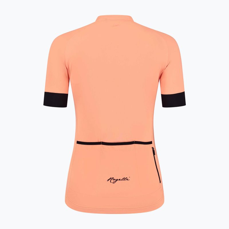 Maglia ciclismo donna Rogelli Modesta corallo/nero 4