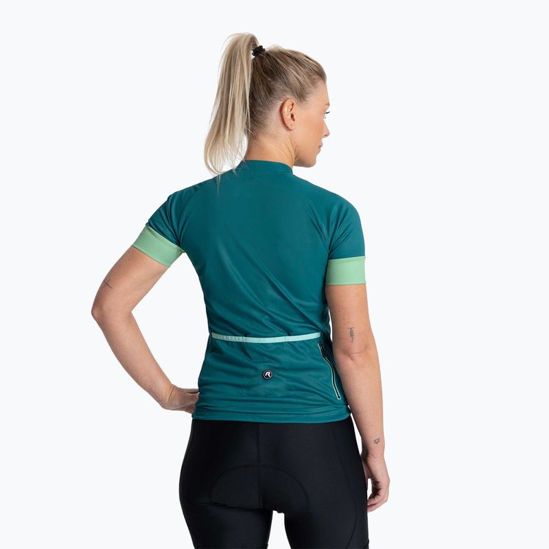 Maglia ciclismo donna Rogelli Modesta verde/turchese 2