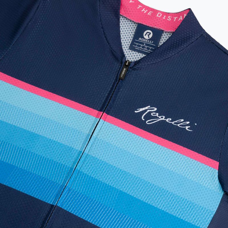 Maglia da ciclismo Rogelli Impress II donna blu/rosa/nero 5