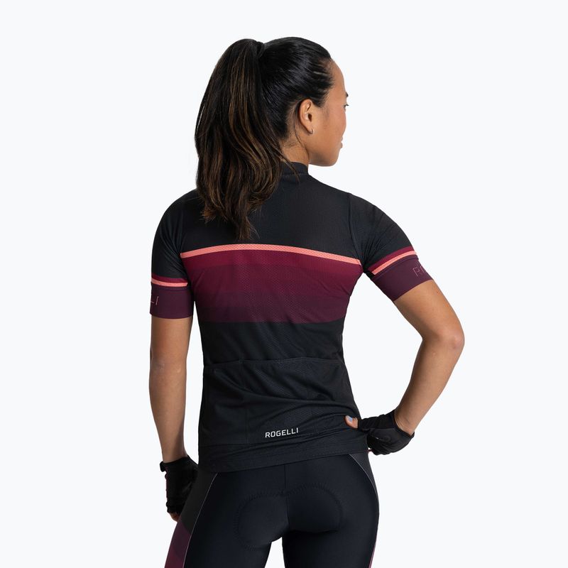 Maglia da ciclismo Rogelli Impress II donna bordeaux/corallo/nero 2