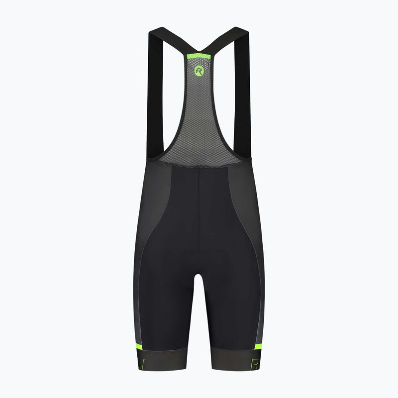 Pantaloncini da ciclismo Rogelli Hero II Bib Short da uomo giallo/grigio/nero 4