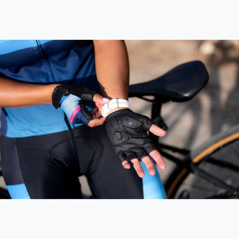 Guanti da ciclismo da donna Rogelli Impress II W blu/rosa/nero 4