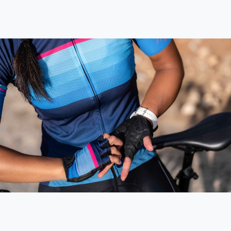 Guanti da ciclismo da donna Rogelli Impress II W blu/rosa/nero 5