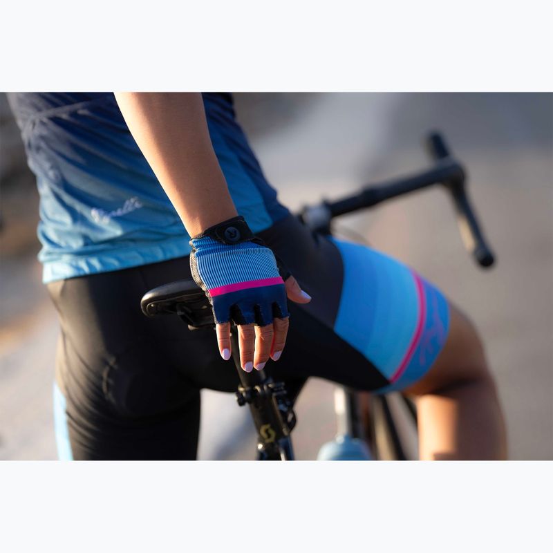 Guanti da ciclismo da donna Rogelli Impress II W blu/rosa/nero 7