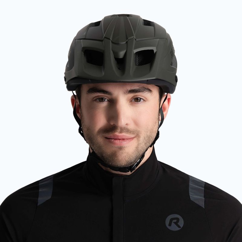 Casco da bicicletta Rogelli Advntr Onyx Mtb verde militare 3