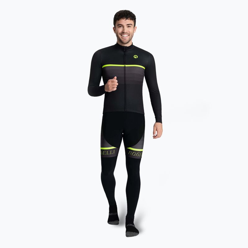 Rogelli Hero II manica lunga ciclismo uomo nero/fluoro 2