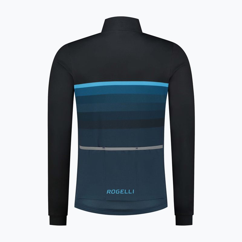 Rogelli Hero II manica lunga ciclismo uomo nero/blu 5