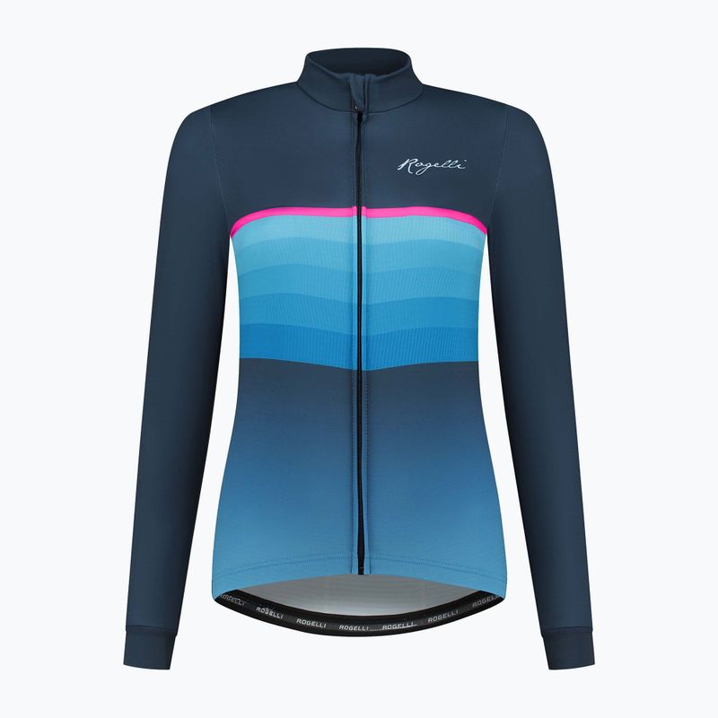 Manica lunga ciclismo donna Rogelli Impress II blu / rosa 5