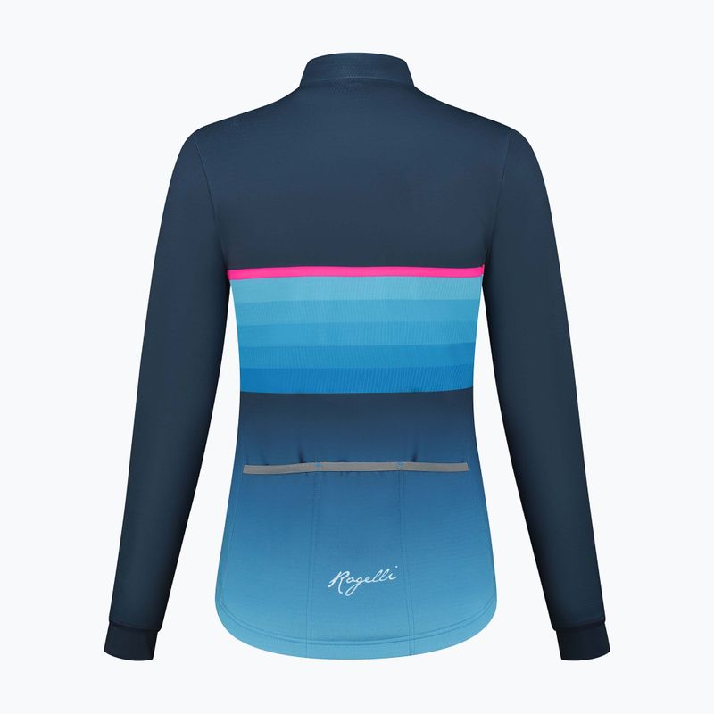 Manica lunga ciclismo donna Rogelli Impress II blu / rosa 6