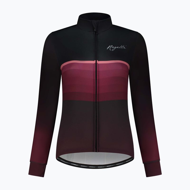 Manica lunga ciclismo donna Rogelli Impress II bordeaux / corallo 5
