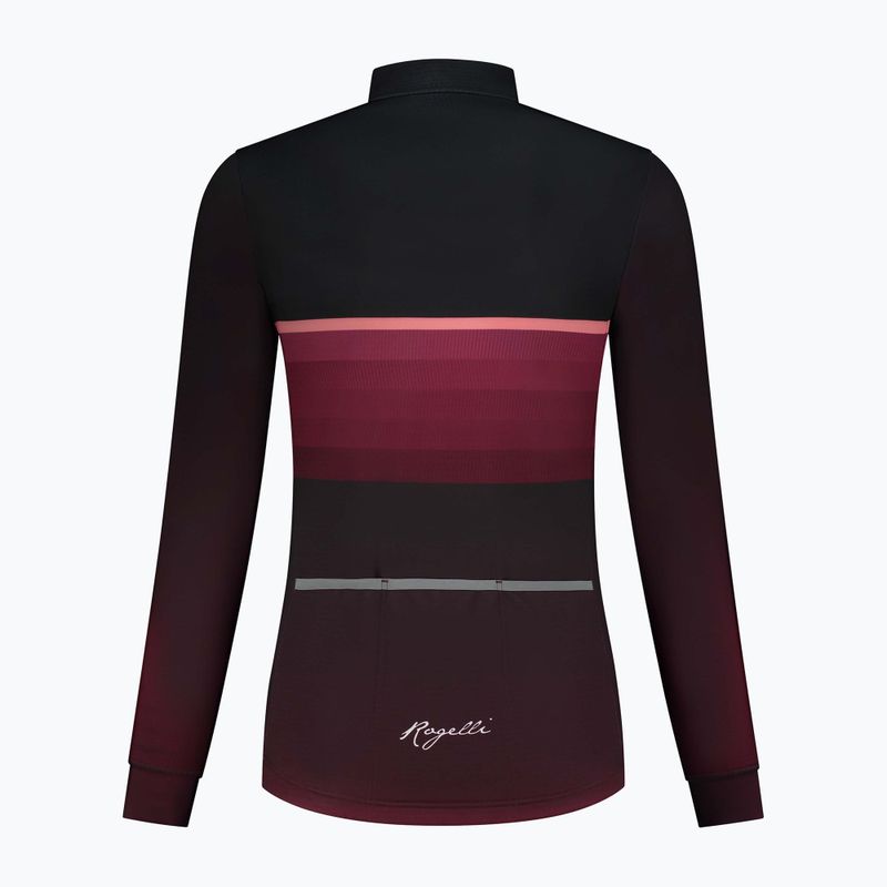 Manica lunga ciclismo donna Rogelli Impress II bordeaux / corallo 6