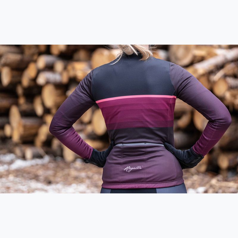 Manica lunga ciclismo donna Rogelli Impress II bordeaux / corallo 10