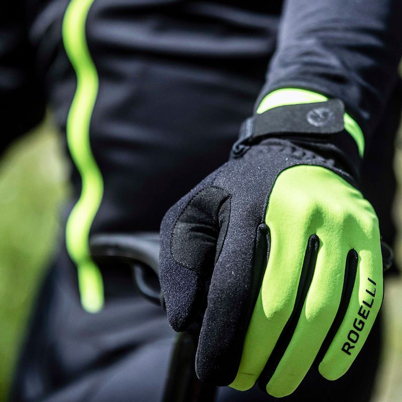 Guanti da ciclismo da uomo Rogelli Core II Winter Windproof fluor 3