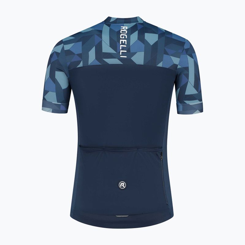 Maglia ciclismo uomo Rogelli Essential Graphic blu 5