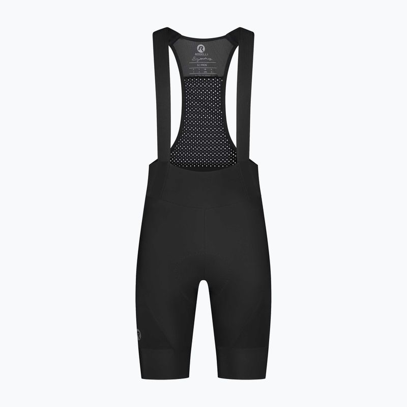 Pantaloncini da ciclismo Rogelli Signature Bib Short da uomo, nero 4