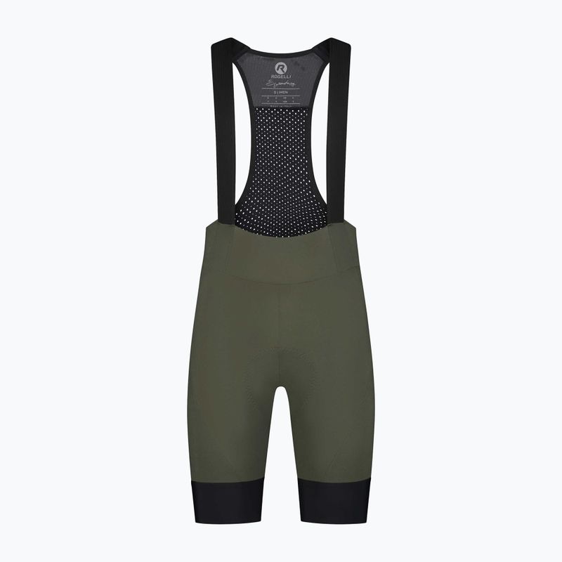 Pantaloncini da ciclismo Rogelli Signature Bib Short da uomo, verde 4