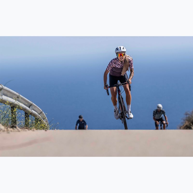 Maglia ciclismo donna Rogelli Essential Graphic bordeaux/corallo 6