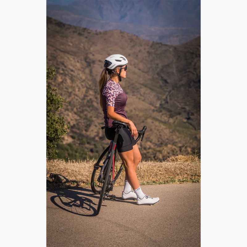 Maglia ciclismo donna Rogelli Essential Graphic bordeaux/corallo 8