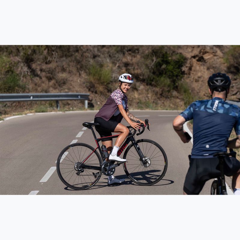 Maglia ciclismo donna Rogelli Essential Graphic bordeaux/corallo 9