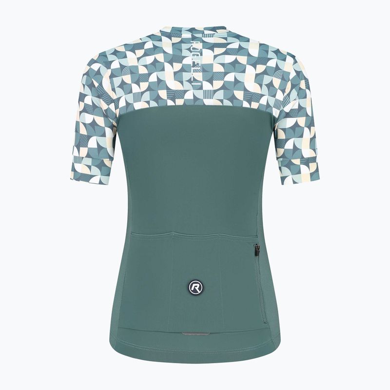 Maglia ciclismo donna Rogelli Essential Graphic menta/giallo 5