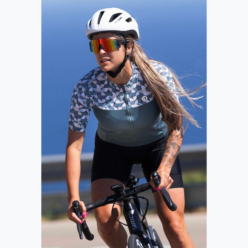Maglia ciclismo donna Rogelli Essential Graphic menta/giallo 11