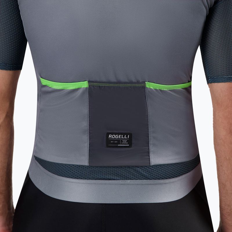 Maglia ciclismo uomo Rogelli Fast grigio / turgido 5