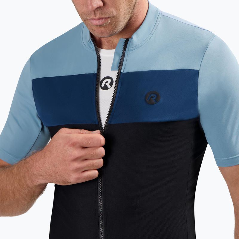 Rogelli Core Block maglia da ciclismo uomo nero / blu / blu scuro 3