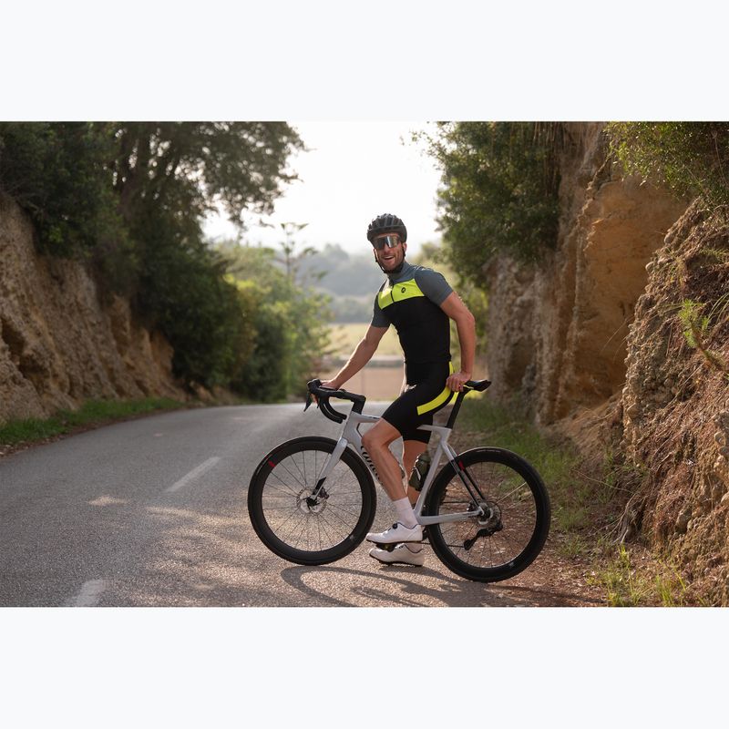 Rogelli Core Block maglia da ciclismo da uomo nero / turchese / giallo fluoro 8