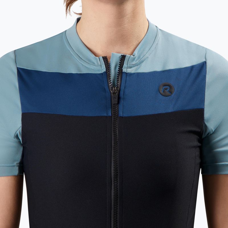 Maglia da ciclismo da donna Rogelli Core Block W black/blue/dark blue 3