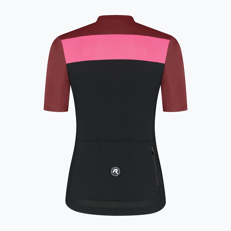 Maglia da ciclismo da donna Rogelli Core Block W black/bordeaux/pink 8