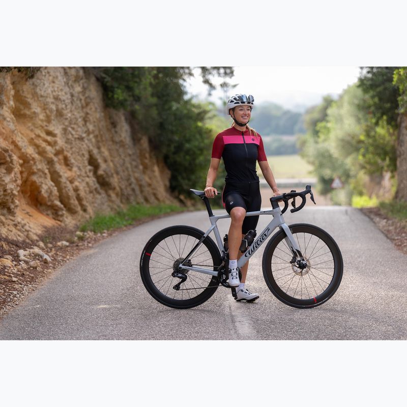 Maglia da ciclismo da donna Rogelli Core Block W black/bordeaux/pink 9