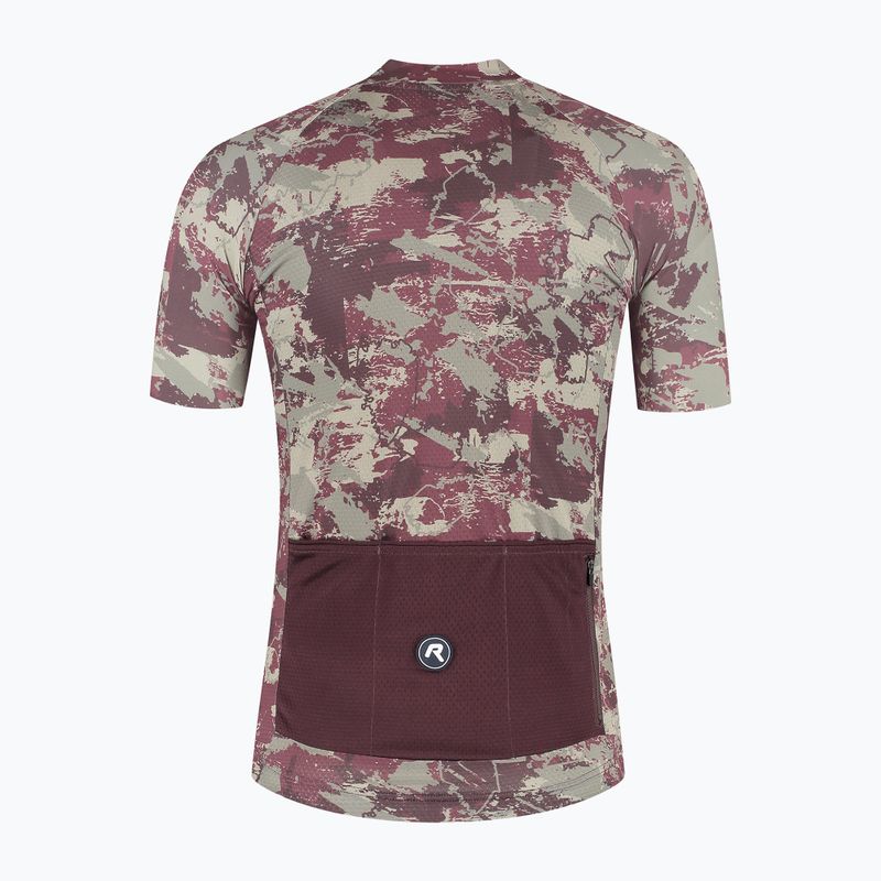 Maglia da ciclismo Rogelli Essential Graphic II uomo taupe / bordeaux 8