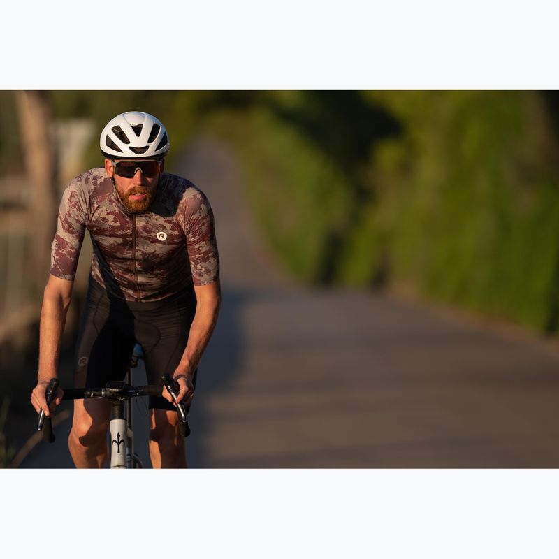 Maglia da ciclismo Rogelli Essential Graphic II uomo taupe / bordeaux 9
