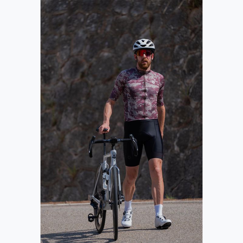 Maglia da ciclismo Rogelli Essential Graphic II uomo taupe / bordeaux 11