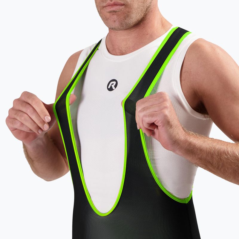 Pantaloncini da ciclismo Rogelli Core Bib Short da uomo nero/giallo fluo 3
